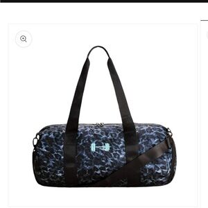 Barbella Stylish Black and Blue Duffel Bag